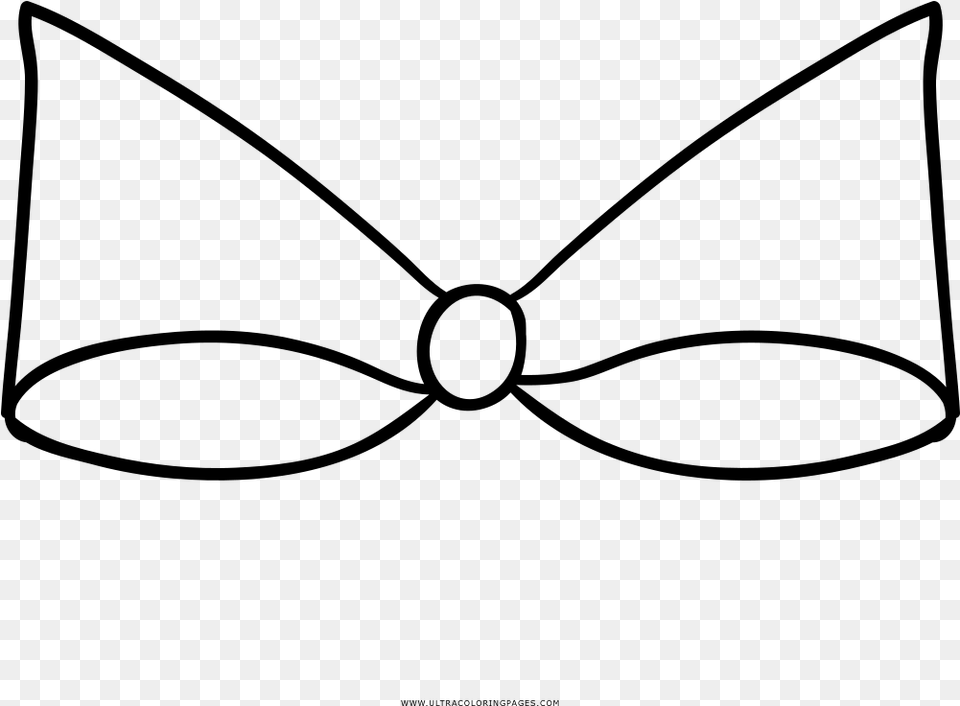 Ribbon Bow Coloring, Gray Png Image