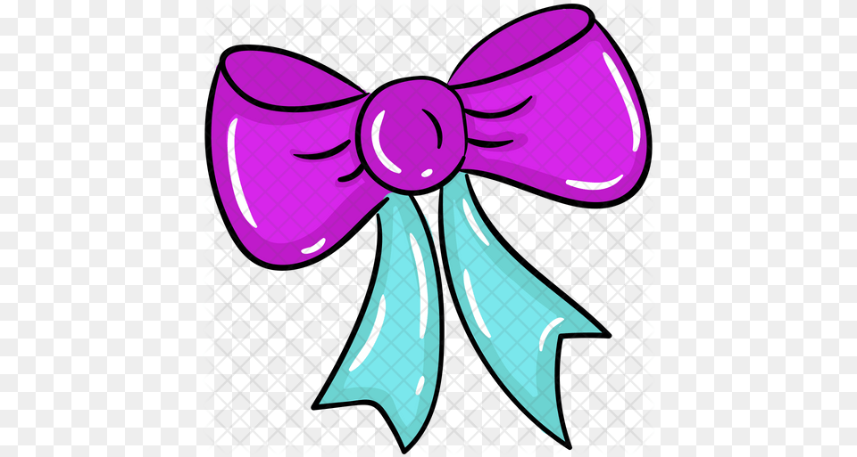 Ribbon Bow Icon Clip Art, Accessories, Formal Wear, Purple, Tie Free Png Download