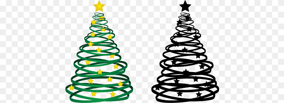 Ribbon Christmas Tree Vector Swirly Christmas Tree Clipart, Spiral, Coil, Food, Dessert Png Image