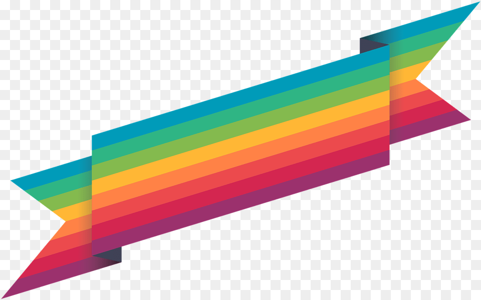 Ribbon Colorful Rainbow Design Decoration Banner Rainbow Ribbon, Art, Graphics Png Image