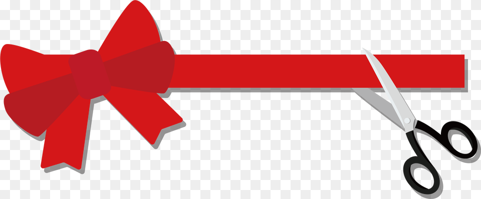 Ribbon Cutting 1 Image Red Ribbon Cutting Vector, Accessories, Formal Wear, Tie, Scissors Free Png Download