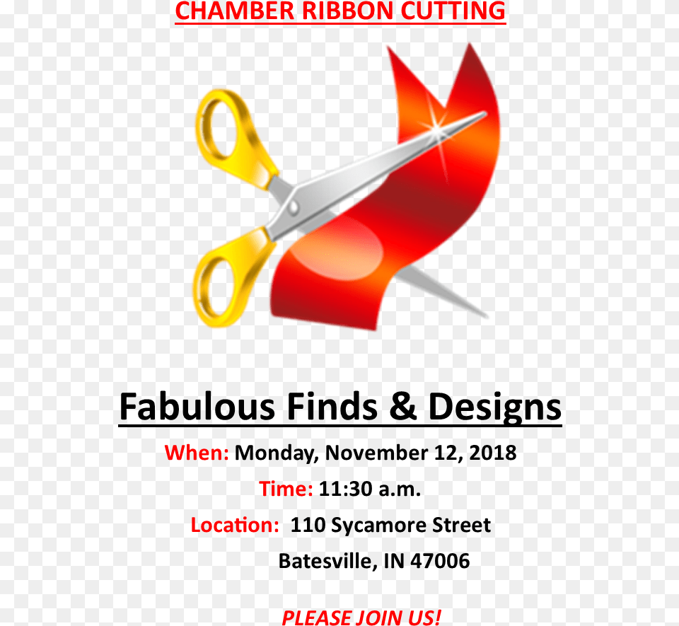 Ribbon Cutting, Scissors, Blade, Shears, Weapon Png