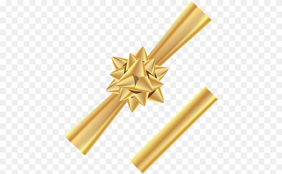 Ribbon Gold Image Gold Bow Free Transparent Png