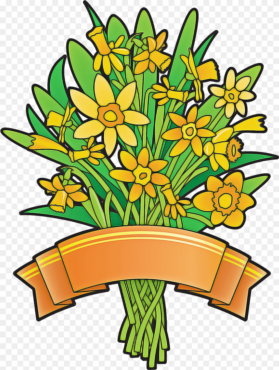 Ribbon Imagenes Gratis Clip Art, Daffodil, Flower, Plant, Flower Arrangement Png Image