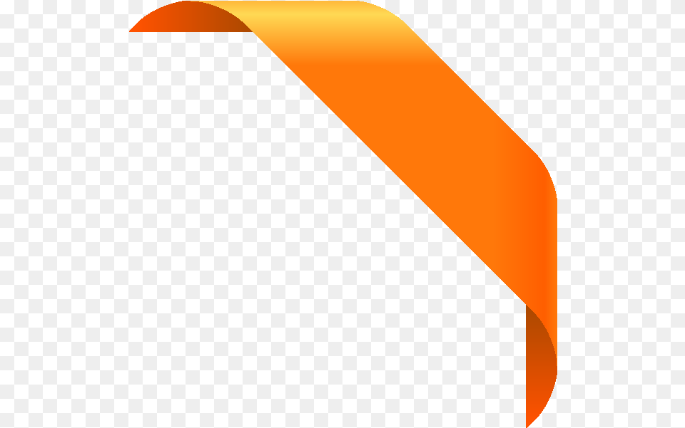 Ribbon Light Orange Corner Orange Png Image
