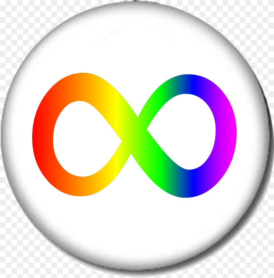 Ribbon Print Pin Back Button Rainbow Infinity Symbol Autism Awarness Circle, Logo, Disk Png