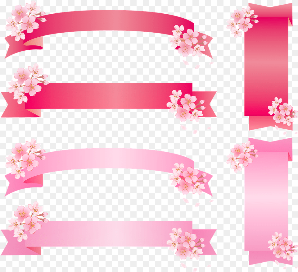 Ribbon Sakura Cherry Blossom Pink Image On Pixabay Bow, Flower, Plant Free Transparent Png