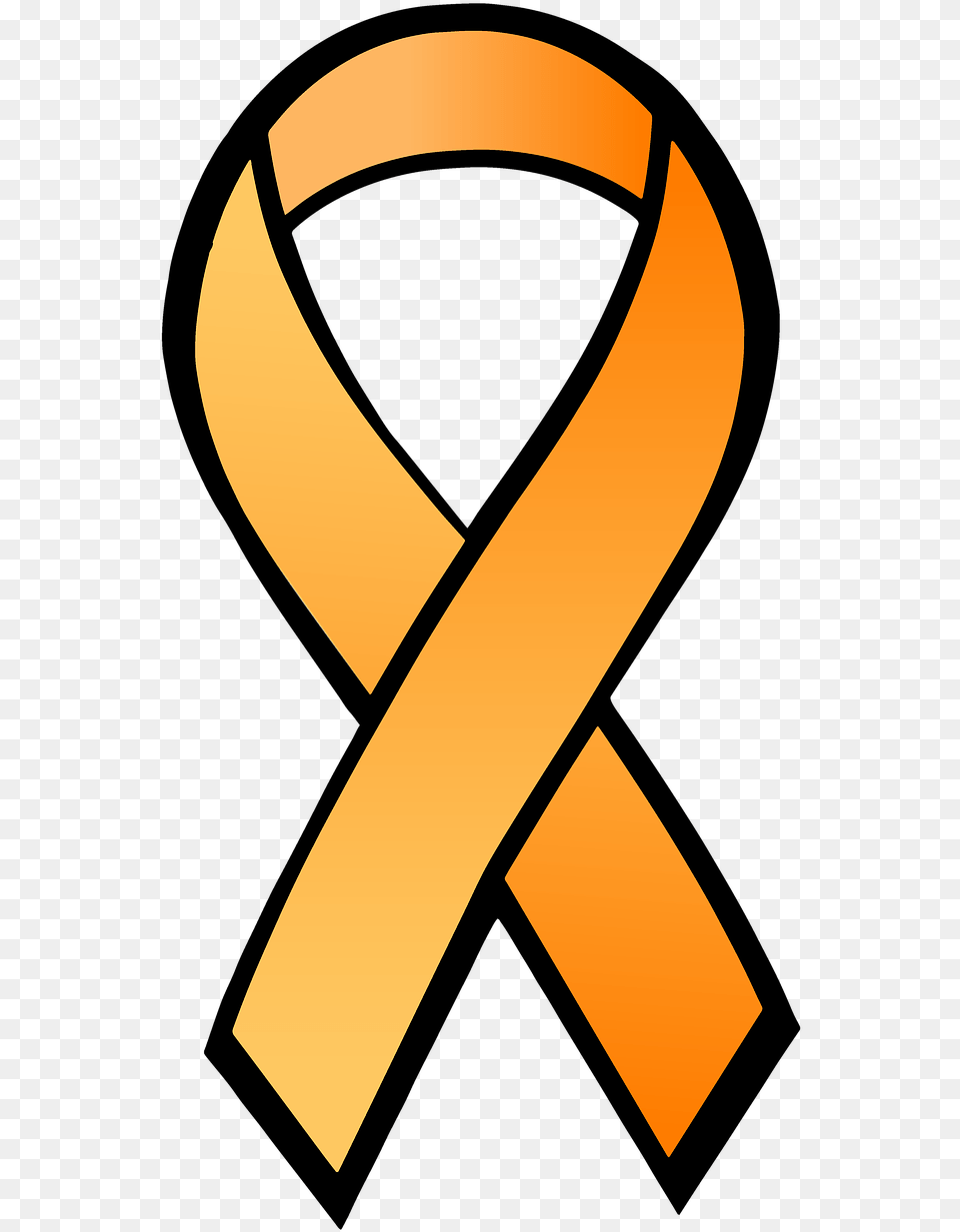 Ribbon Satin Orange Ribbon Picture Breast Cancer Ribbon, Alphabet, Ampersand, Symbol, Text Png Image