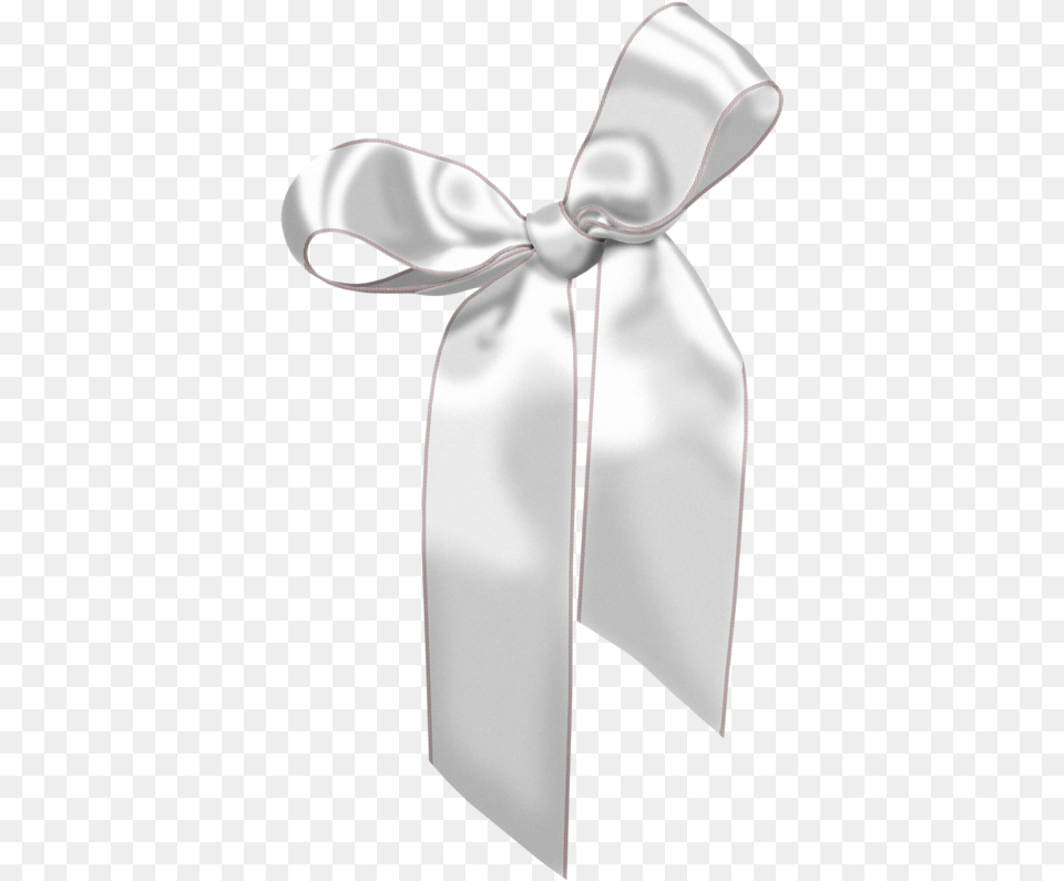 Ribbon Silver Gift Shoelace Knot White Gift Ribbon, Accessories, Formal Wear, Tie, Person Png
