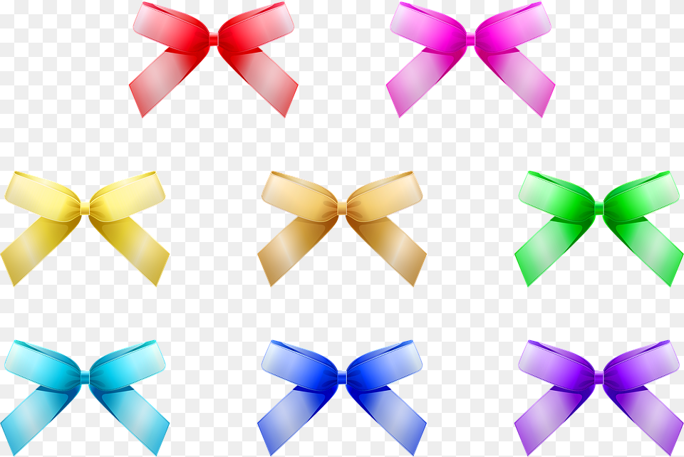 Ribbons Bows Colorful Hair Bow Ribbon Decorative, Accessories, Formal Wear, Tie, Bow Tie Free Png Download