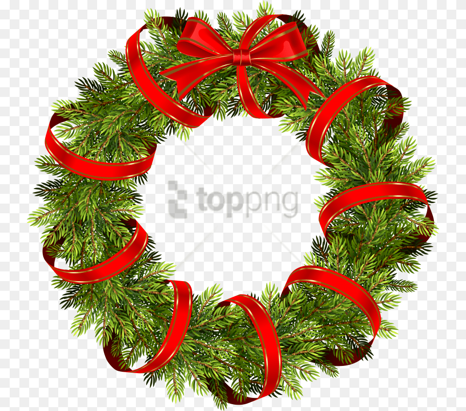 Ribbons Christmas Images Background Background Christmas Wreath, Plant, Tree Free Png