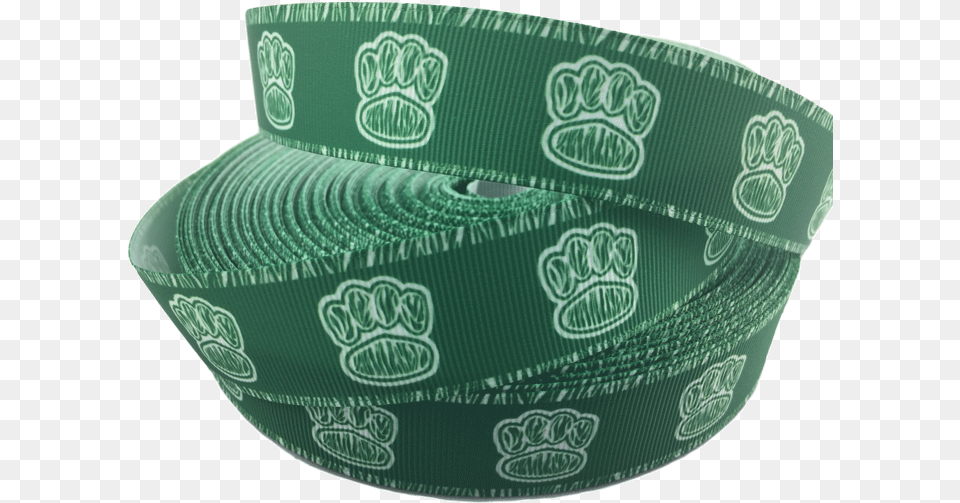 Ribbons Tag Dark Green Paw Print Grosgrain Ribbons Belt, Accessories, Pattern Free Png Download