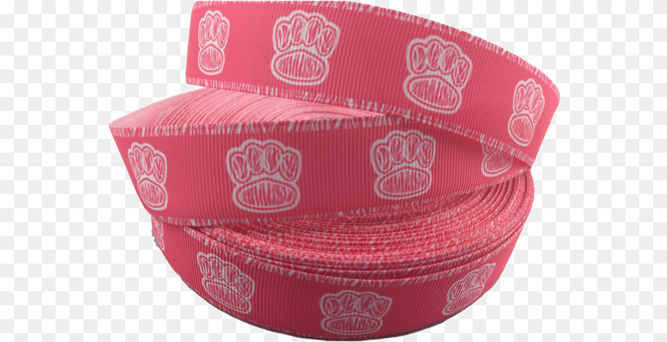 Ribbons Tag Pink Paw Print Grosgrain Ribbons 1 Solid Headband, Accessories, Bag, Handbag Png
