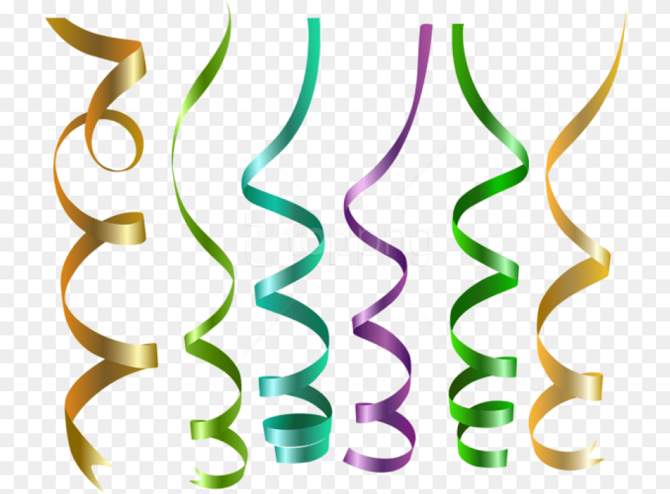 Ribbons Transparent Clipart Curly Ribbons Transparent Background, Art, Graphics, Light, Confetti Png