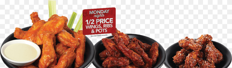 Ribs And Wings, Food, Fried Chicken, Plate Free Png