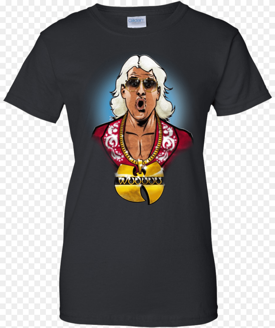 Ric Flair Woo Wuuuuu Shirt Hoodie Tank T Shirt, T-shirt, Clothing, Person, Man Png