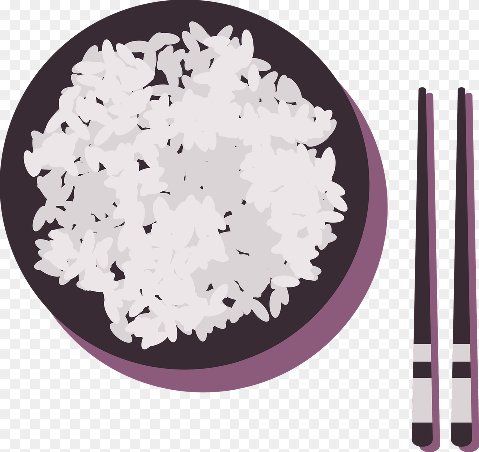 Rice And Chopsticks Clipart, Cutlery, Fork, Food, Plate Free Png Download