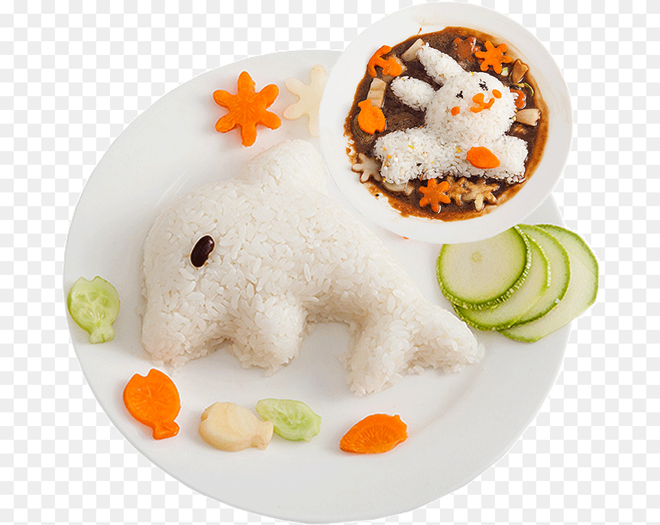Rice Ball Artifact Cartoon Children Model Creative Steamed Rice, Dish, Food, Food Presentation, Lunch Png