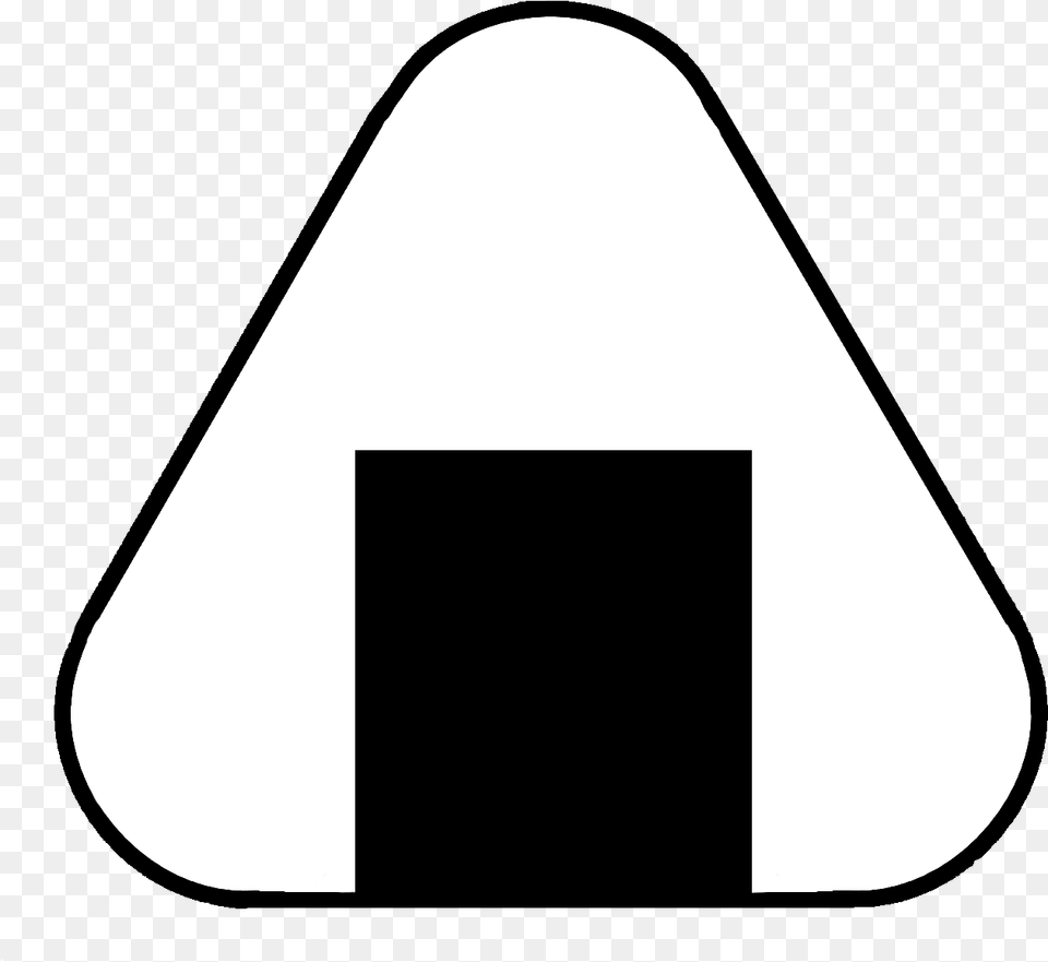 Rice Ball Clipart Black And White, Triangle Png Image