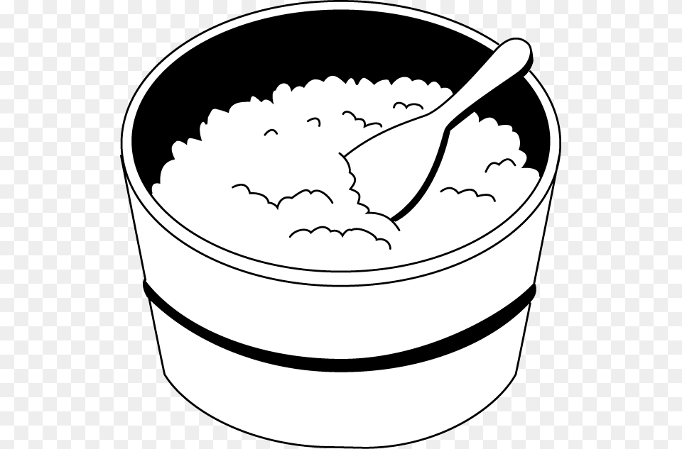Rice Black And White Clipart, Cutlery, Spoon Free Transparent Png