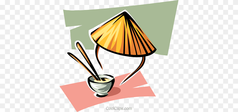 Rice Bowl And Chinese Hat Royalty Vector Clip Art, Lamp, Cutlery, Lampshade, Table Lamp Free Png