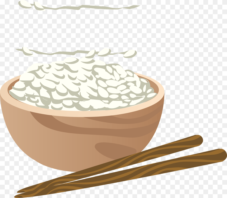 Rice Bowl Chopsticks Food Meal Image Rice Clipart No Background, Grain, Produce Free Png Download