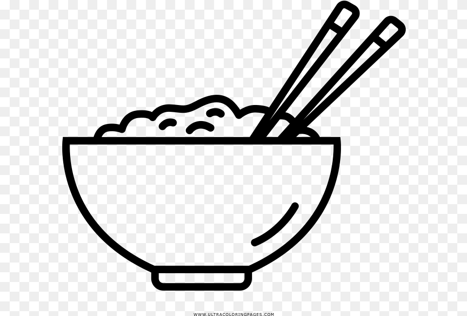 Rice Bowl Coloring, Gray Png