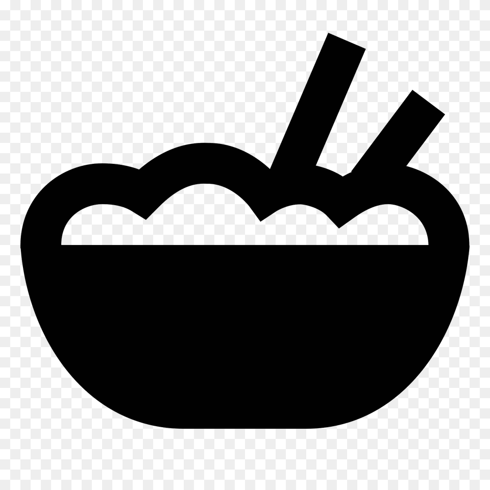 Rice Bowl Icon, Gray Free Png Download