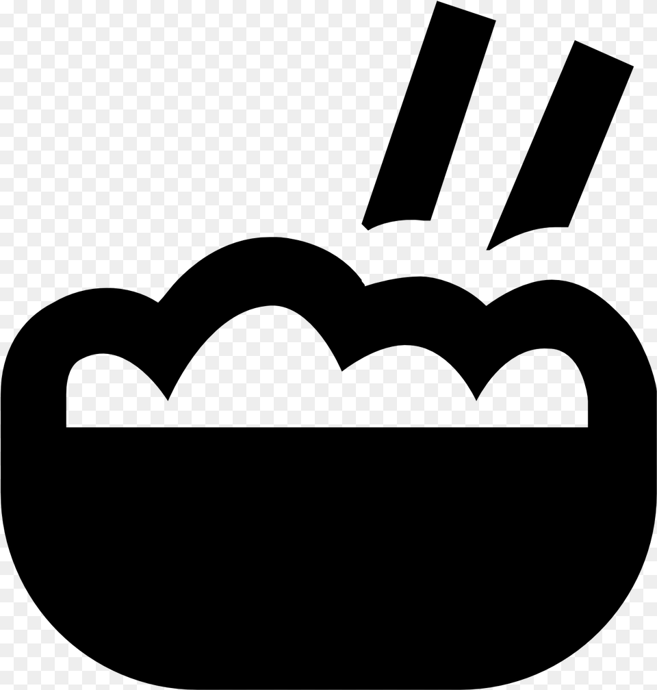 Rice Bowl Icon, Gray Free Png Download