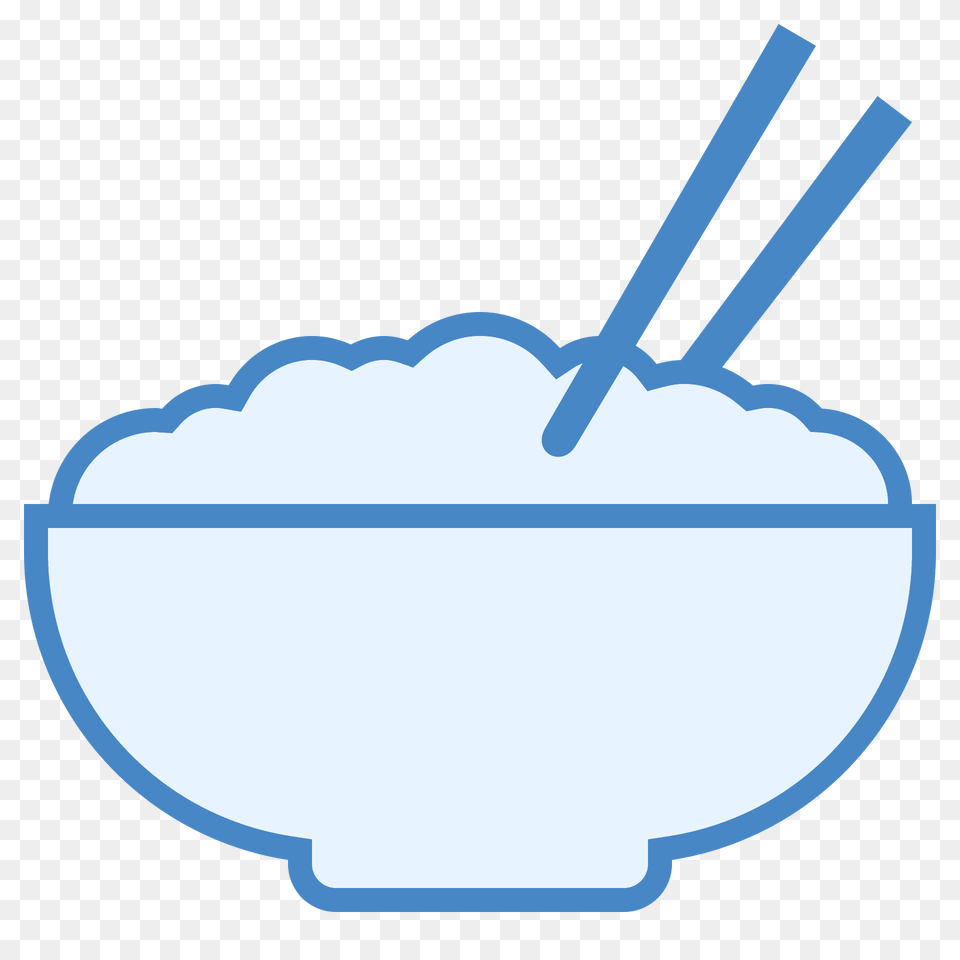 Rice Bowl Icon, Cutlery, Soup Bowl, Milk, Beverage Png Image