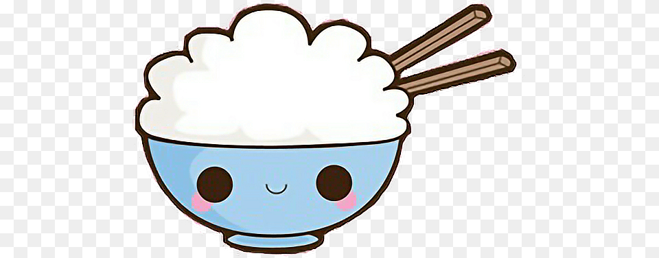 Rice Bowl Ricebowl Kwai Cute Freetoedit, Cup, Cooking Pan, Cookware, Cream Free Png Download