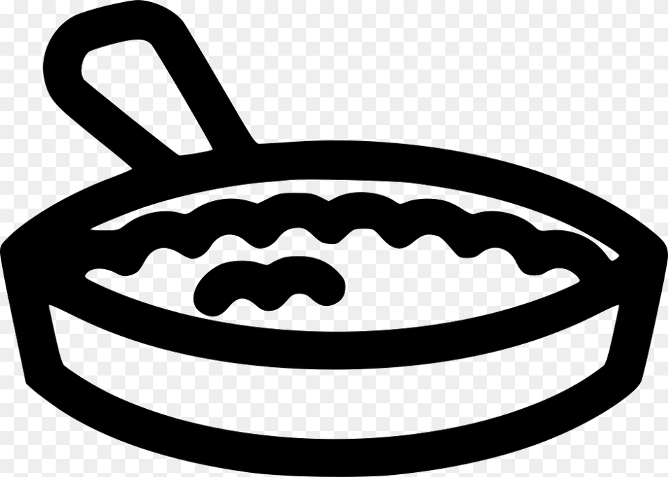 Rice Clipart Black And White Fried Icon, Cooking Pan, Cookware, Frying Pan, Hot Tub Png Image