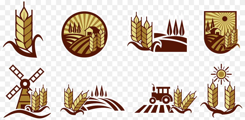 Rice Field Vector Labels Rice Field Logo, Emblem, Symbol Free Png
