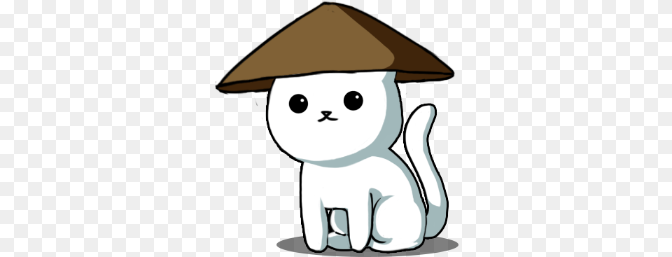 Rice Hat Cat With Birthday Hat, Nature, Outdoors, Snow, Snowman Free Png Download