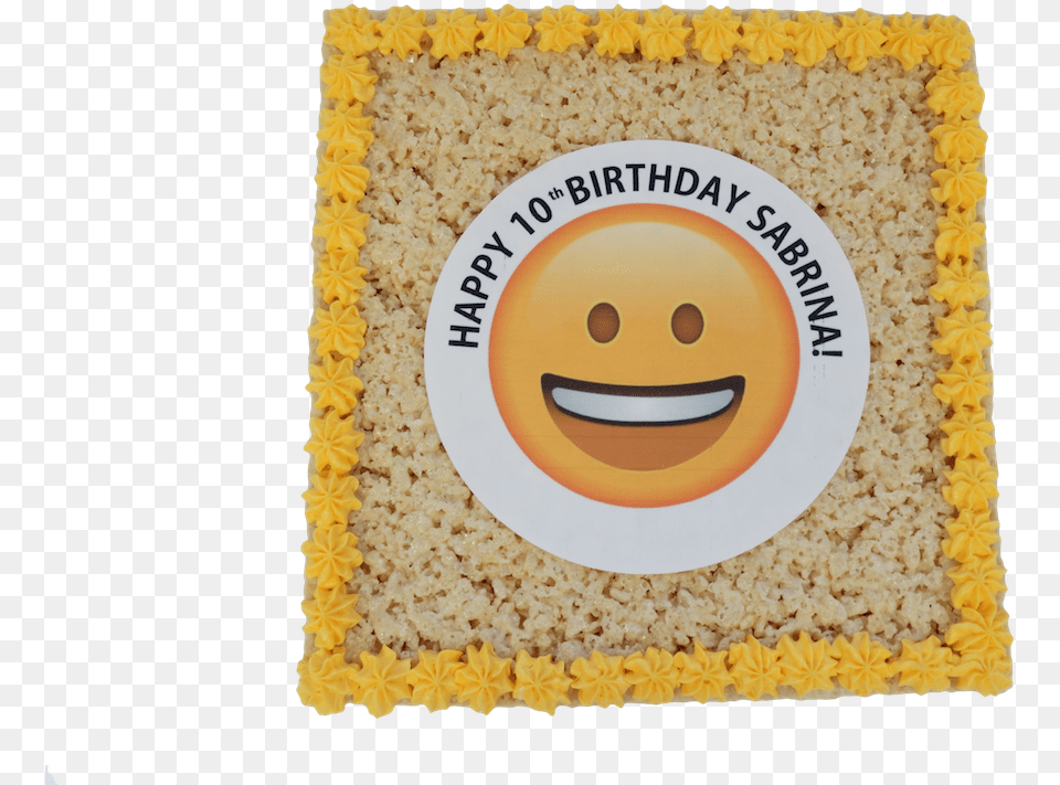 Rice Krispy Emoji Birthday Cake Happy, Home Decor Png Image