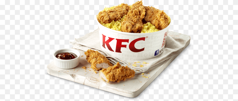 Rice Meal Kfc, Food, Fried Chicken, Nuggets, Ketchup Free Transparent Png