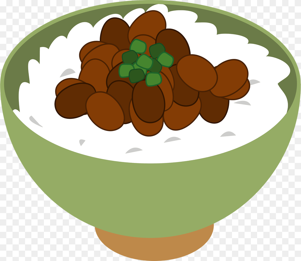 Rice Natto Food Clipart, Cream, Dessert, Ice Cream, Bowl Free Png Download