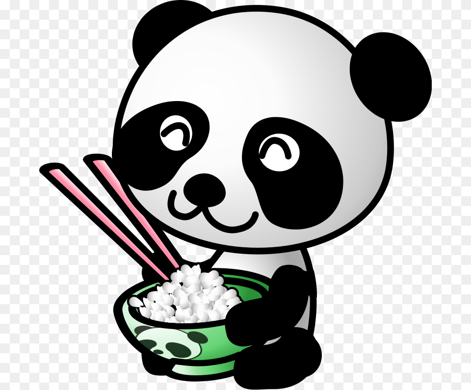 Rice Panda Vector, Baby, Person, Food Free Png Download