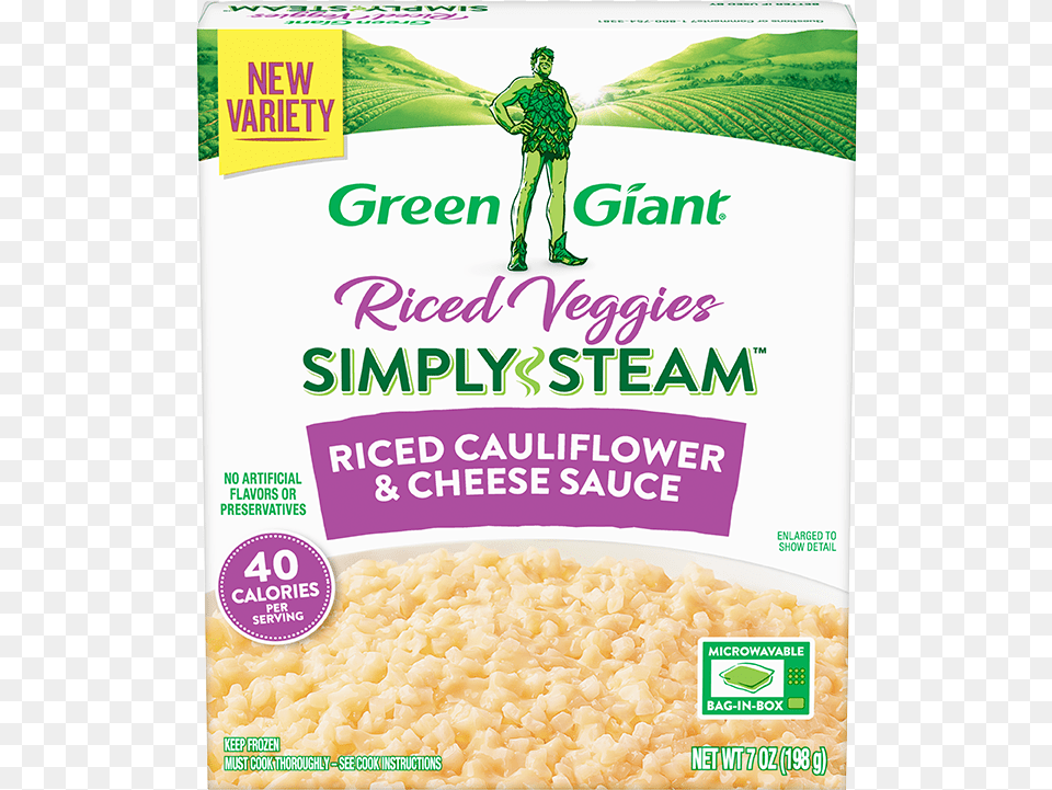 Riced Cauliflower Broccoli Cheese, Advertisement, Poster, Adult, Person Free Transparent Png