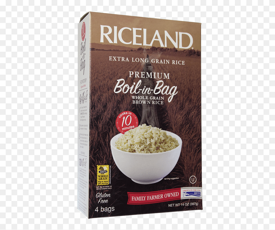 Riceland Premium Brown Rice Boil In Bag Riceland White Rice Premium Long Grain Boil In Bag, Book, Breakfast, Food, Oatmeal Png Image