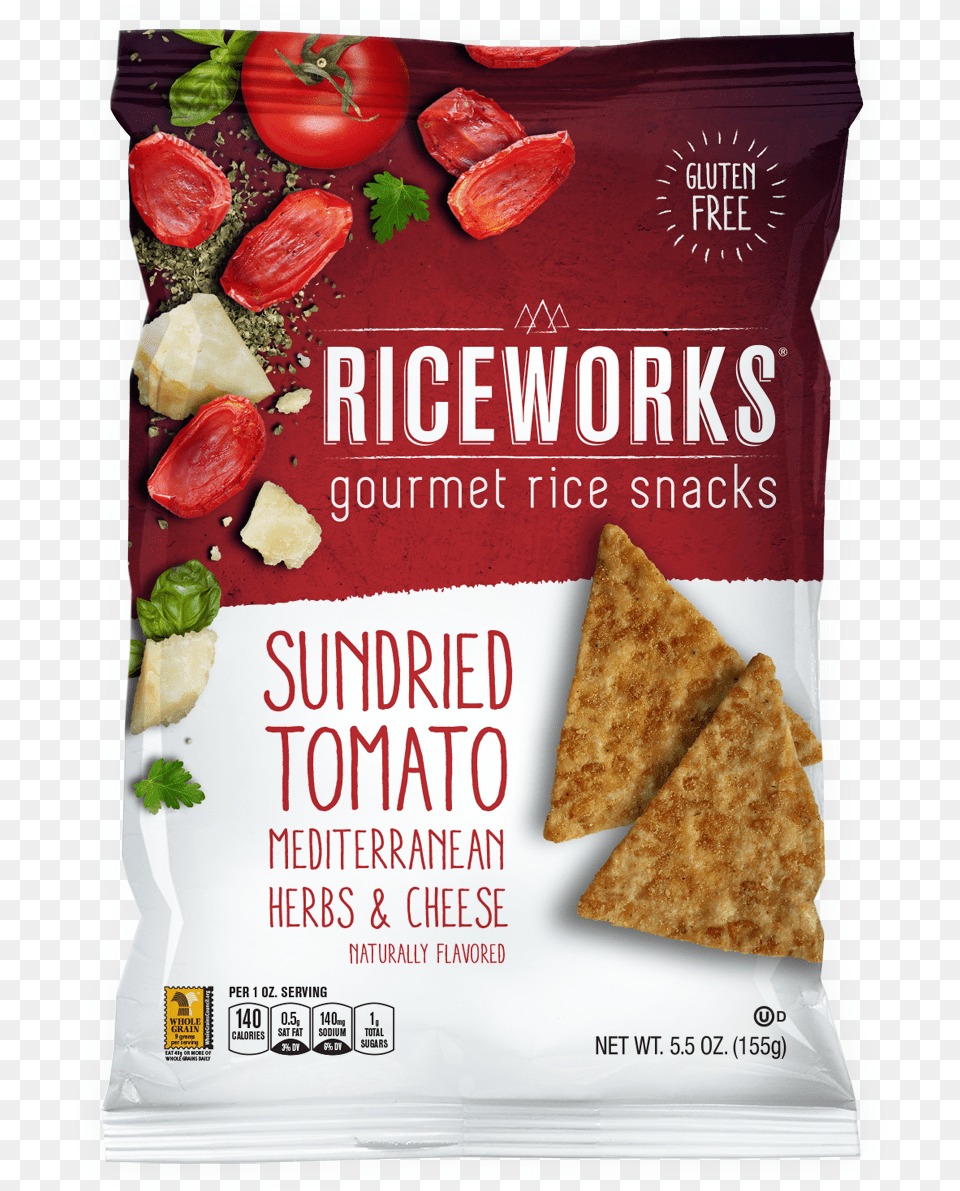 Riceworks Sundried Tomato Mediterranean Herbs Amp Rice Chips Sweet Chili, Bread, Food, Meat, Pork Png Image