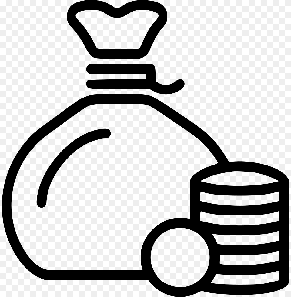 Rich Coin Bag Icon, Bottle, Device, Grass, Lawn Free Transparent Png