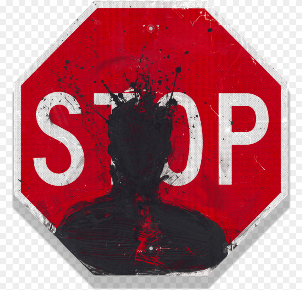 Rich Hamb Stop Sign, Adult, Female, Person, Road Sign Free Png Download
