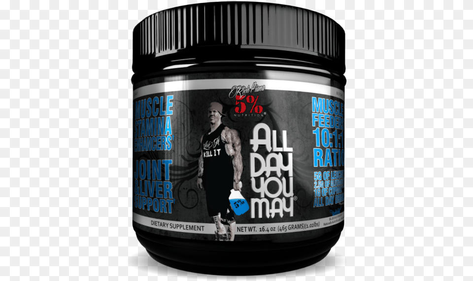 Rich Piana 5 Nutrition Alldayyoumay Growth And Full 5 Rich Piana Supplements, Adult, Male, Man, Person Png