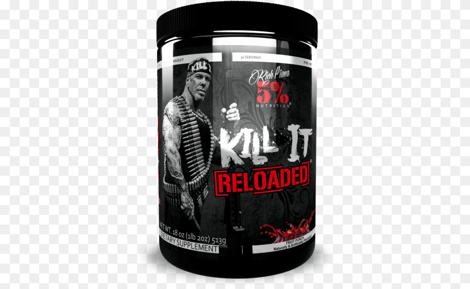 Rich Piana 5 Nutrition Kill It Reloaded, Adult, Person, Male, Man Free Transparent Png