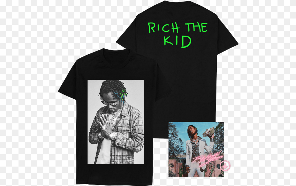 Rich The Kid T Shirt, T-shirt, Book, Clothing, Publication Free Transparent Png