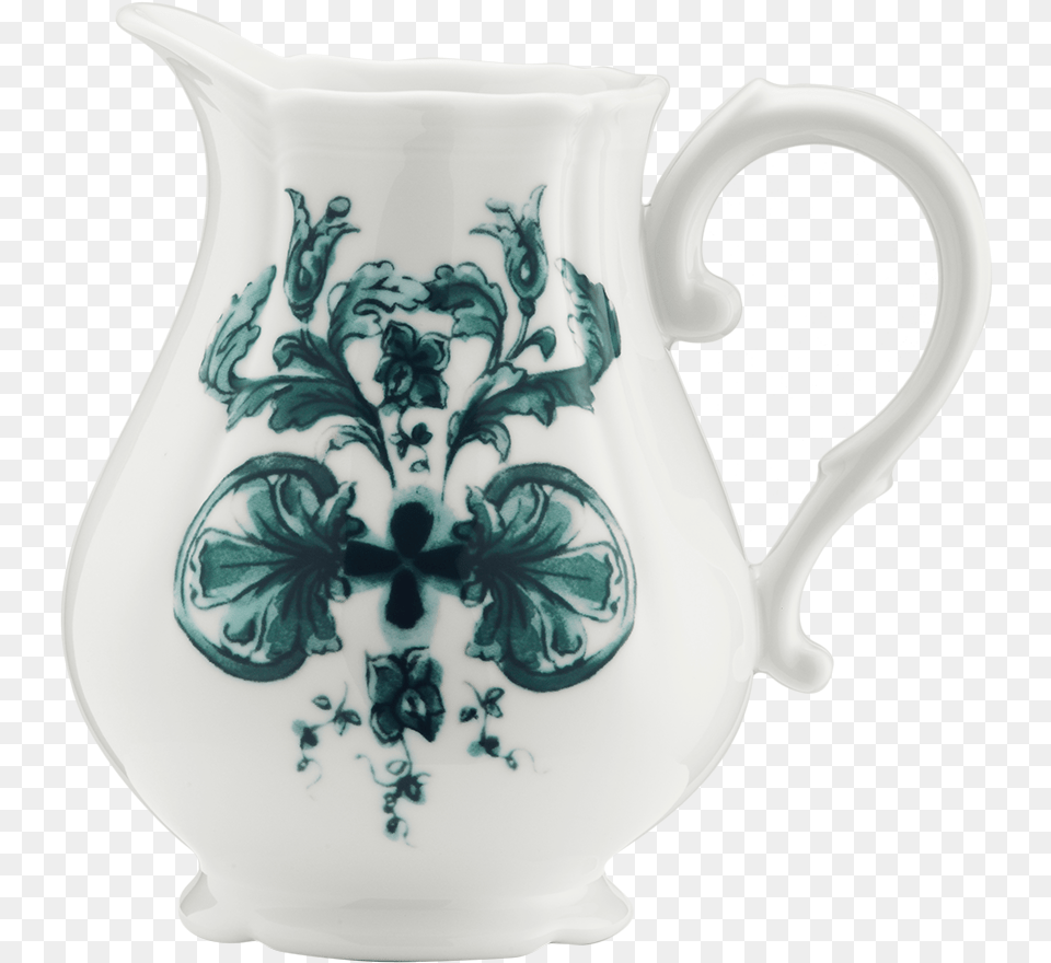 Richard Ginori Babele Green Milk Jug Ceramic, Water Jug, Art, Porcelain, Pottery Png Image