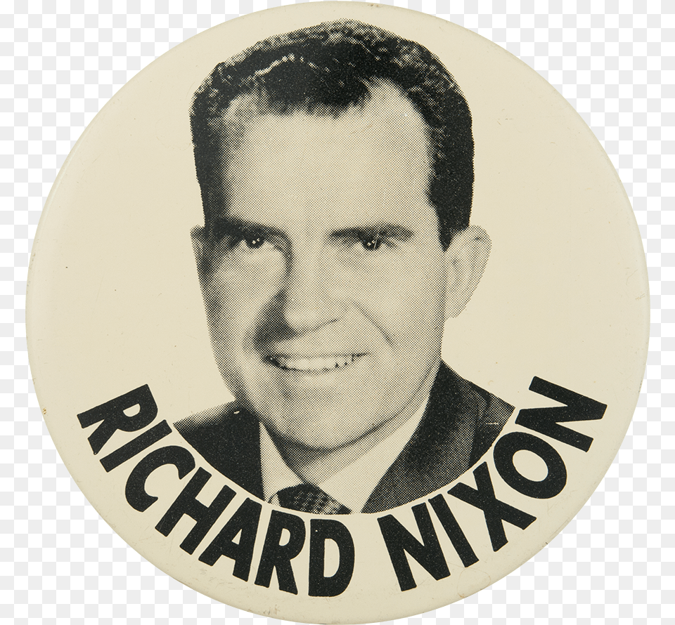 Richard Nixon Political Button Museum 3 In President Richard Nixon Republican Tin Litho Political, Symbol, Badge, Face, Head Free Png