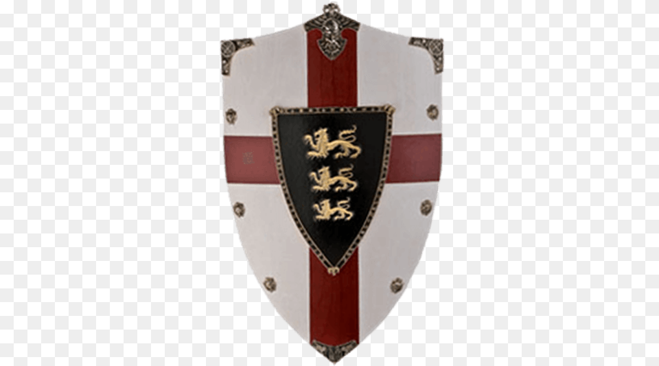 Richard The Lion Heart Wooden Shield Richard The Lionheart Shield, Armor, Cross, Symbol Free Png Download