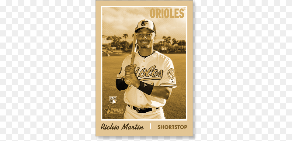 Richie Martin 2019 Heritage High Number Base Cards Baseball Player, Team Sport, People, Glove, Person Png Image